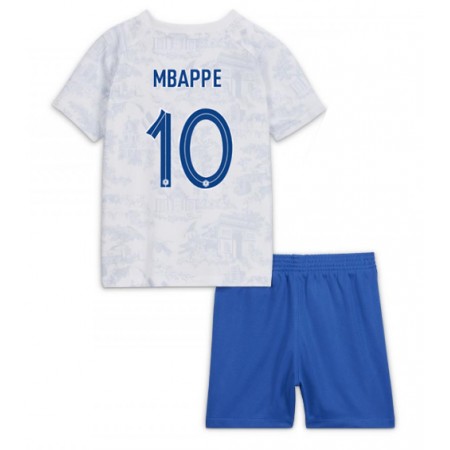 Camiseta de fútbol Francia Kylian Mbappé 10 Niño 2ª equipación Copa Mundo 2022 Camiseta de fútbol Francia Kylian Mbappé 10 Niño 2ª equipación Copa Mundo 2022